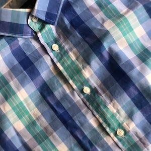 Blaq Blue Check Button Down